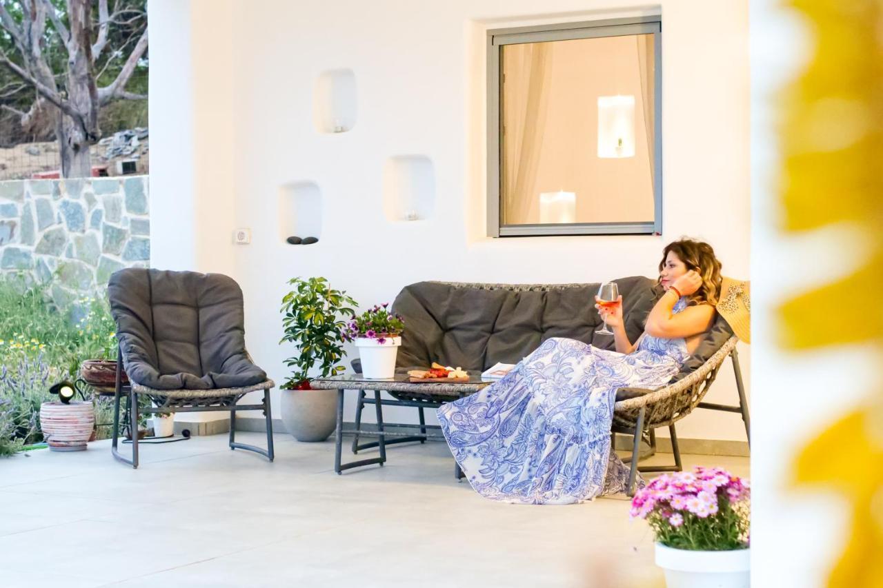 Cycladic Home On The Hill With Beautiful Views!! Agkidia 外观 照片